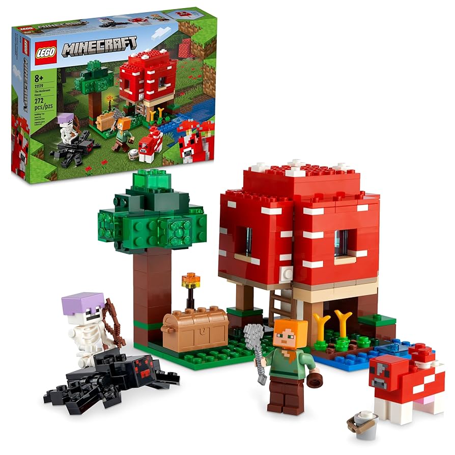 みぃ（589。296） Amazon.com: LEGO Minecraft The Mushroom House Set, 21179